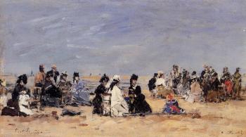 尤金 佈丹 Trouville, Beach Scene